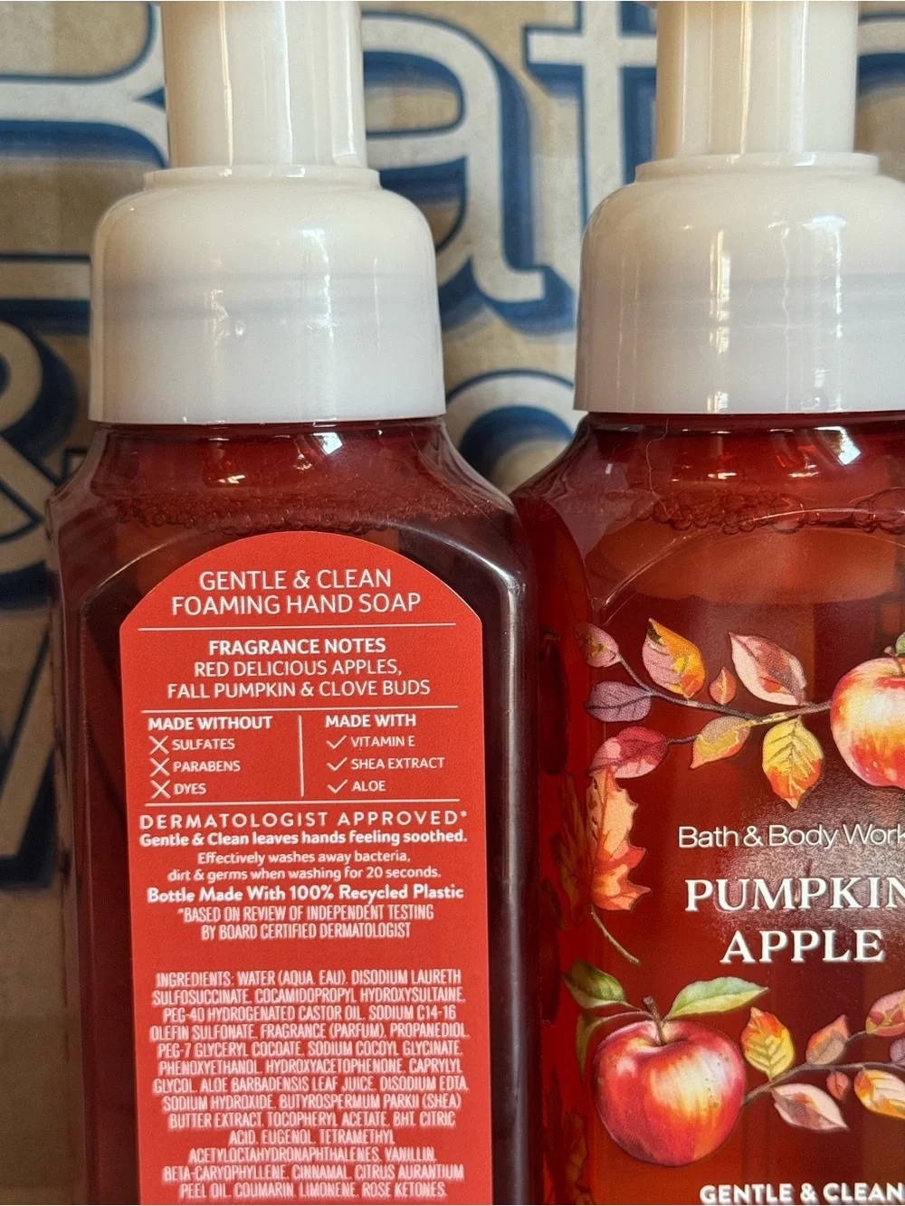 NEW B&BW (2) Pumpkin Apple Foaming Hand Soaps
